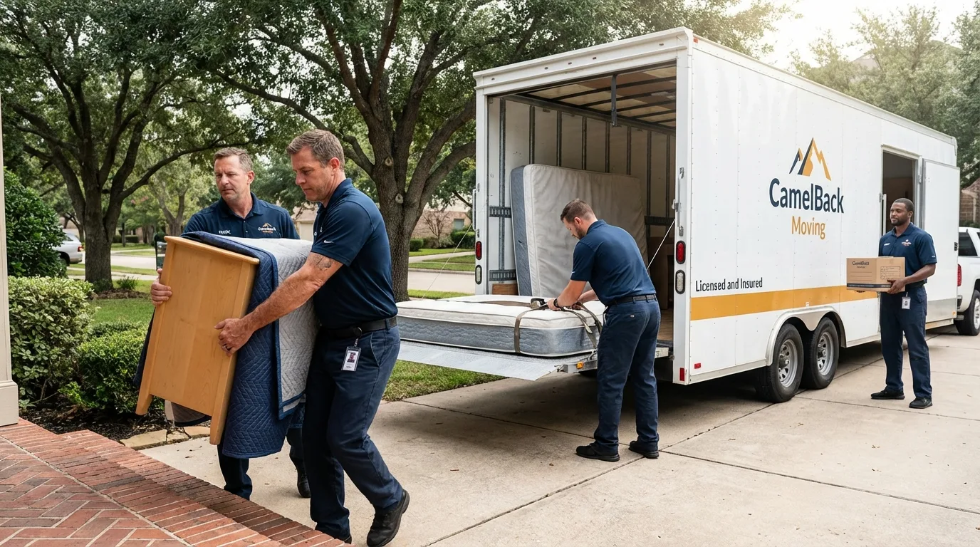 Crew loading residential truck for cross-state move from Holyoke, CO